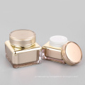 Fancy Gold Luxury Square In Stock Plastic Acrylic Cosmetic Packaging Cream Jars with Lids